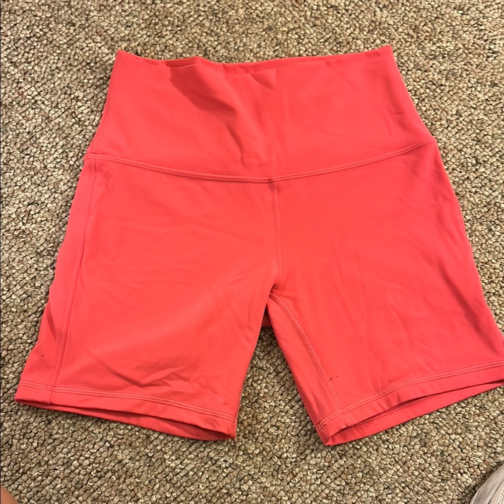 Lululemon Athletica Coral High Waist Shorts